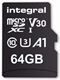 Integral Memory 64 GB microSDXC Premium High Speed Memory Card up to 100 MB/s Read, 30 MB/s Write, V30 UHS-I U3 + SD Adapter