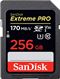 SanDisk Extreme PRO 256GB SDXC Memory Card up to 170MB/s, Class 10, U3, V30